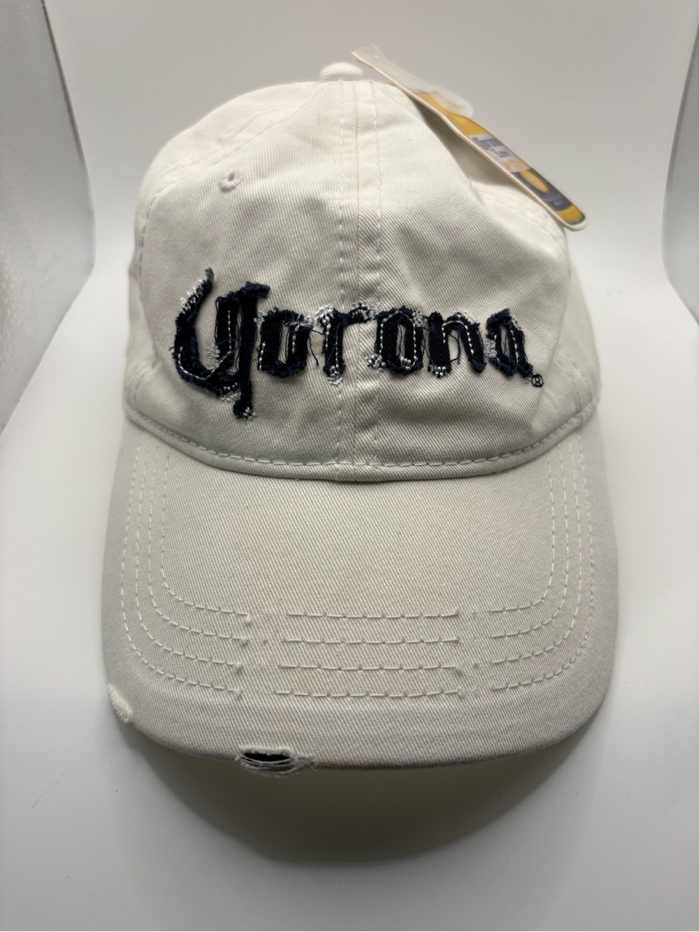 Corona Extra Concept One Distressed White Adjustable Beer Hat Cap